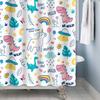 Umpoo Dreamy Theme Bathroom Shower Curtain Cartoon Dino Dinosaur Rainbow Magical Shower Curtain with Hooks Waterproof Fabric Polyester Shower Curtain for Kids Girls Bath Decorative, 72x96 Inch view 3