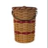 Amish Toilet Paper Holder Handmade 3 Roll Bathroom Storage Basket in Oak by Amish Baskets and Beyond (RED) view 1