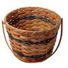 Amish Harvest Basket Towel Storage Apple Pail With Swinging Handle (BLUE) view 2