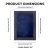 11x14 Shadow Box Frame Textured Black Wood | with a 3/4" Usable Display Depth | Includes a Navy Blue Real Suede Texture Acid-Free Backing Board, UV Resistant Acrylic, and Hanging Hardware view 3