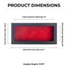 13x34 Shadow Box Frame Textured Black Wood | with a 3/4" Usable Display Depth | Includes a Red Real Suede Texture Acid-Free Backing Board, UV Resistant Acrylic, and Hanging Hardware view 3