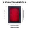 11x14 Shadow Box Frame Textured Black Wood | with a 3/4" Usable Display Depth | Includes a Red Real Suede Texture Acid-Free Backing Board, UV Resistant Acrylic, and Hanging Hardware view 3