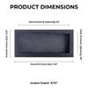 10x20 Shadow Box Frame Textured Black Wood | with a 3/4" Usable Display Depth | Includes a Dark Grey Real Suede Texture Acid-Free Backing Board, UV Resistant Acrylic, and Hanging Hardware view 3