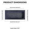 13x34 Shadow Box Frame Textured Black Wood | with a 3/4" Usable Display Depth | Includes a Dark Grey Real Suede Texture Acid-Free Backing Board, UV Resistant Acrylic, and Hanging Hardware view 3