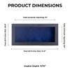13x34 Shadow Box Frame Textured Black Wood | with a 3/4" Usable Display Depth | Includes a Navy Blue Real Suede Texture Acid-Free Backing Board, UV Resistant Acrylic, and Hanging Hardware view 3