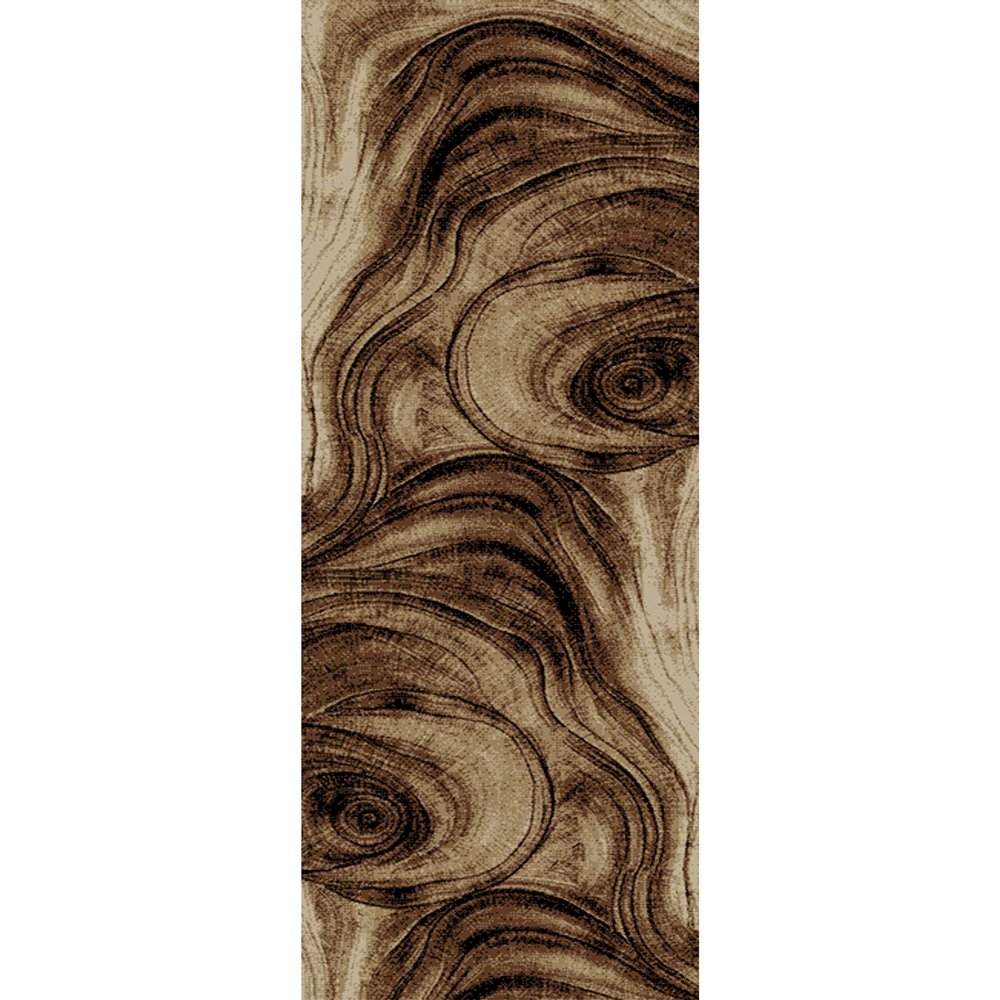 Mayberry Rug AD6438 2'3"x7'7" Flat Top Brown Area Rug