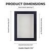 11x14 Shadow Box Frame Textured Black Wood | with a 3/4" Usable Display Depth | Includes a White Real Suede Texture Acid-Free Backing Board, UV Resistant Acrylic, and Hanging Hardware view 3
