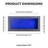 13x34 Shadow Box Frame Textured Black Wood | with a 3/4" Usable Display Depth | Includes a Royal Blue Real Suede Texture Acid-Free Backing Board, UV Resistant Acrylic, and Hanging Hardware view 3
