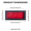 10x20 Shadow Box Frame Textured Black Wood | with a 3/4" Usable Display Depth | Includes a Red Real Suede Texture Acid-Free Backing Board, UV Resistant Acrylic, and Hanging Hardware view 3