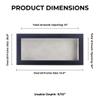 13x34 Shadow Box Frame Textured Black Wood | with a 3/4" Usable Display Depth | Includes a Light Grey Real Suede Texture Acid-Free Backing Board, UV Resistant Acrylic, and Hanging Hardware view 3