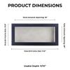10x20 Shadow Box Frame Textured Black Wood | with a 3/4" Usable Display Depth | Includes a Light Grey Real Suede Texture Acid-Free Backing Board, UV Resistant Acrylic, and Hanging Hardware view 3