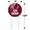 Acrylic Oh Deer Cake Topper Party Decoration for Wedding Anniversary Birthday Graduation view 2