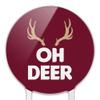 Acrylic Oh Deer Cake Topper Party Decoration for Wedding Anniversary Birthday Graduation view 3