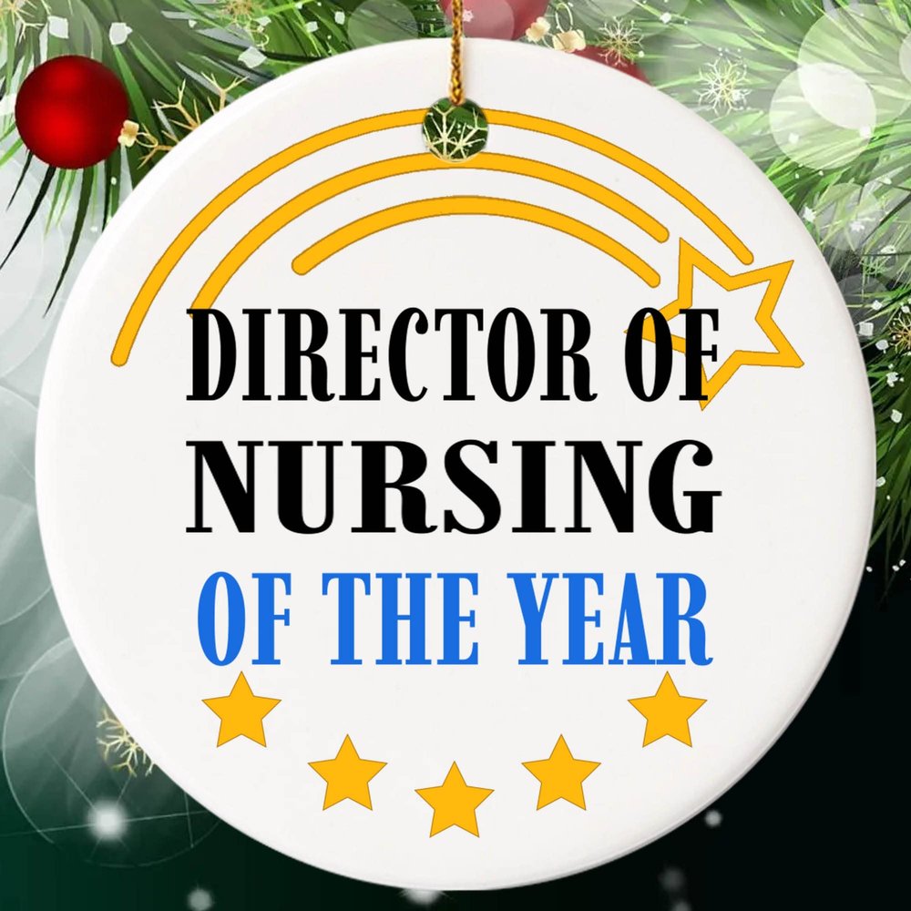 Congratulation Gift For Director Of Nursing Ornament Cirle Ceramic - The Awesome Director Of Nursing Of The Year