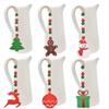 2022 New Christmas Wooden Beads Garland String Pendant for Christmas Tiered Tray Decoration (6 Pieces) view 1