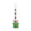 2022 New Christmas Wooden Beads Garland String Pendant for Christmas Tiered Tray Decoration (6 Pieces) view 3