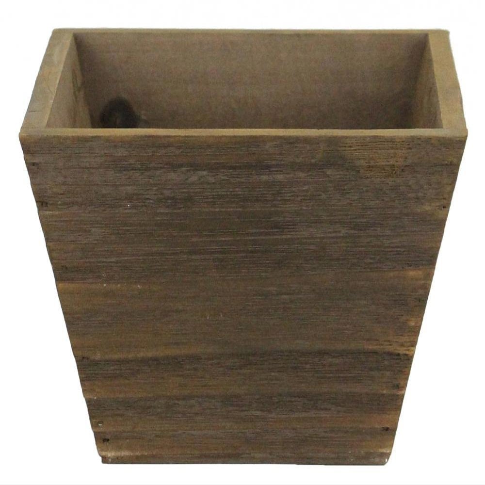 GiftWrap Etc. Brown Tapered Wooden Flower Pot - 6" x 6", 5" Tall, Christmas, Home Decor, Wooden Box, Plant Holder, Garden Decor, Storage Box, Farmhouse Kitchen Dcor