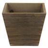 GiftWrap Etc. Brown Tapered Wooden Flower Pot - 6" x 6", 5" Tall, Christmas, Home Decor, Wooden Box, Plant Holder, Garden Decor, Storage Box, Farmhouse Kitchen Dcor view 1
