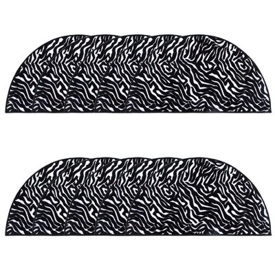 Furnish my Place Zebra Migrant Beauty Area Rug, Animal Print Rug, Home Decor Rug, Pet-Friendly Rug, Indoor Rug, Perfect for Living Room, 18" x 36" Half Round - Set of 10