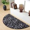 Furnish my Place Zebra Migrant Beauty Area Rug, Animal Print Rug, Home Decor Rug, Pet-Friendly Rug, Indoor Rug, Perfect for Living Room, 18" x 36" Half Round - Set of 10 view 2