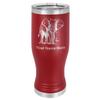 LaserGram 14oz Vacuum Insulated Pilsner Mug, African Elephant, Personalized Engraving Included (Maroon) view 1