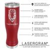 LaserGram 14oz Vacuum Insulated Pilsner Mug, Tree Frog, Personalized Engraving Included (Maroon) view 4