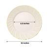Efavormart 10-Pack 10" Ivory Vintage Plastic Dinner Plates with Gold Scalloped Swirl Rim, Elegant Heavy Duty Disposable Plates for Weddings, Bridal Showers, and Event Banquets view 3