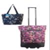 New York XPress 2-in-1,Portable and Push-Rolling Tote Bag/Rolling Tote with Wheels and Handle/Shopping Tote Bag for wowenBlue Lilies / Pink_floral view 1