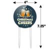 Acrylic Christmas Cheer Cake Topper Party Decoration for Wedding Anniversary Birthday Graduation view 2