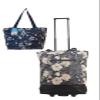 New York XPress 2-in-1,Portable and Push-Rolling Tote Bag/Rolling Tote with Wheels and Handle/Shopping Tote Bag for wowenBlue Lilies/White Floral view 1