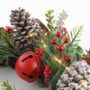 30 Inch Led Wreath W/Red Bells Green/red 30" W X D 9" H Lights view 2