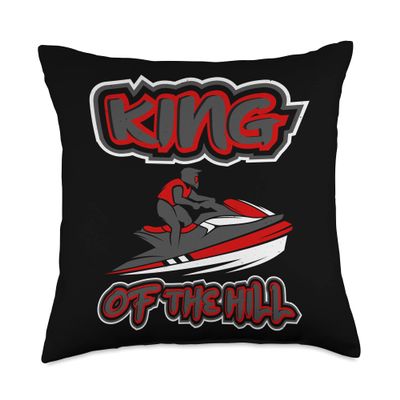 Apres Ski & Winter Sport Accessories King Of The Hill Jetski Throw Pillow