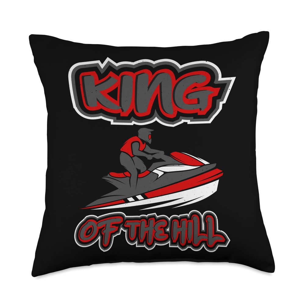 Apres Ski & Winter Sport Accessories King Of The Hill Jetski Throw Pillow