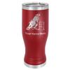 LaserGram 14oz Vacuum Insulated Pilsner Mug, Barrel Racer, Personalized Engraving Included (Maroon) view 1