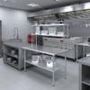 AmGood Stainless Steel Work Table with 12" Wide Double Tier Overshelf | Metal Kitchen Prep Table & Shelving Combo | NSF (Stainless Steel Table with Double Overshelves, 60" Long x 30" Deep) view 4
