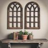 44" Farmhouse Wall Window Arch -Large Wood Window Frame-Sunset Grove Cathedral view 2