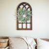 44" Farmhouse Wall Window Arch -Large Wood Window Frame-Sunset Grove Cathedral view 3