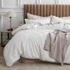 100% Cotton Waffle Weave Coconut White Duvet Cover King Size & Boho Queen Duvet Cover Set for All Seasons view 2