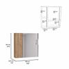 DEPOT E-SHOP Medicine 23H Double Door Cabinet,4 Interior Shelves, Pine view 3