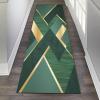 Geometric Long Carpet for Corridor 100cm 1.5m 2m 250cm 300cm 4m 5m 6m, Narrow Runner Rug with Non Slip Backing, Carpet Runners for Kitchen Hall Stairs - Green (Size : 2 ft x 8.2 ft) view 4