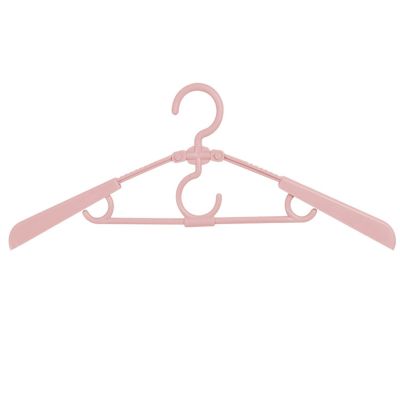 8pcs Folded Baby Non-Slip Closet Hangers, Expandable Children Coat holrd, Newborn Kids Baby Plastic Closet Rack with Hook, for Girl Boy Toddler (Color : Pink)