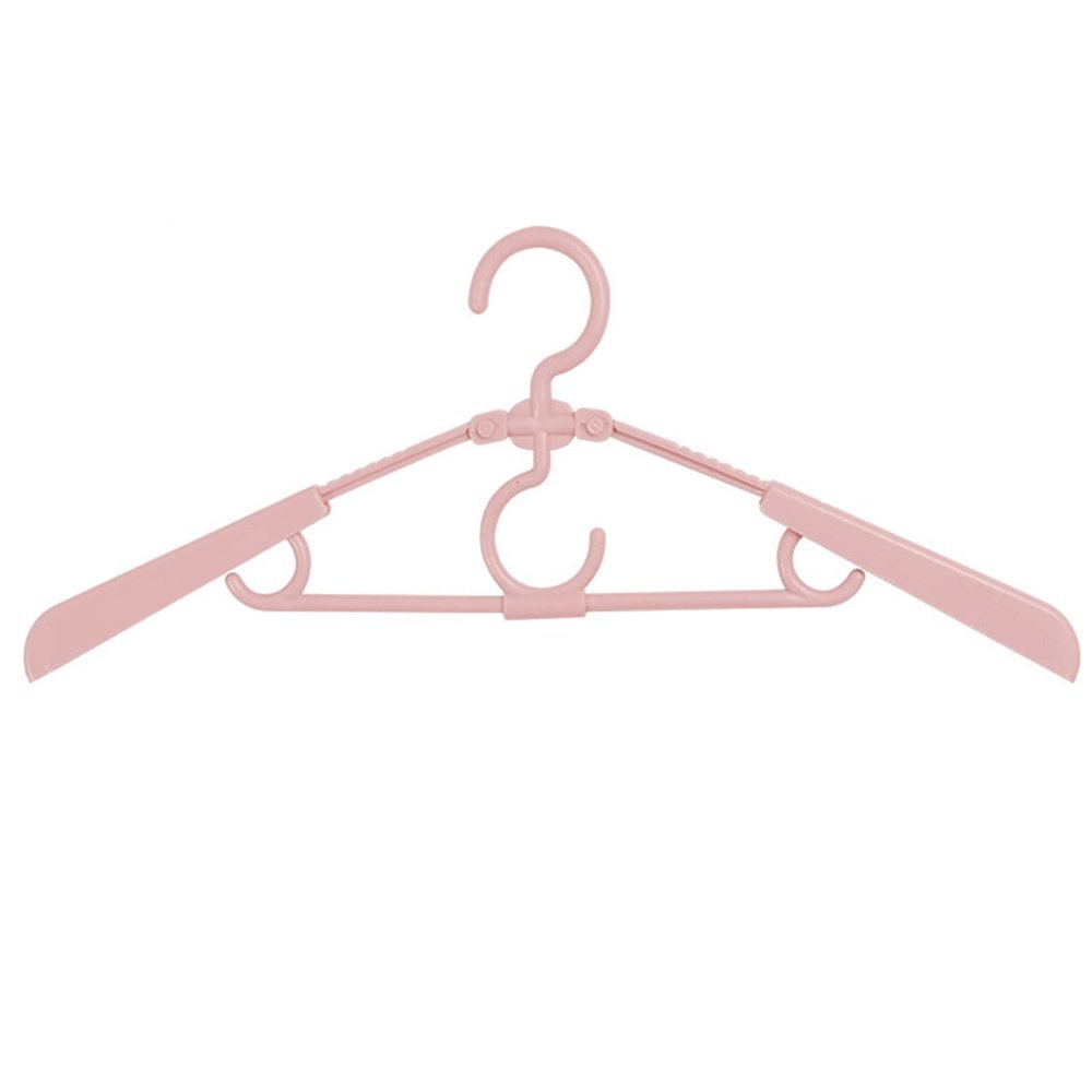 8pcs Folded Baby Non-Slip Closet Hangers, Expandable Children Coat holrd, Newborn Kids Baby Plastic Closet Rack with Hook, for Girl Boy Toddler (Color : Pink)