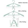 8pcs Folded Baby Non-Slip Closet Hangers, Expandable Children Coat holrd, Newborn Kids Baby Plastic Closet Rack with Hook, for Girl Boy Toddler (Color : Pink) view 2