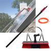 TOOJUN Window Cleaner Telescopic Cleaning Brush Water Fed Pole Kit 12-36ft Photovoltaic Panel Cleaning Tool with Angle Regulator and 4 Water Pores,6m/20ft view 1