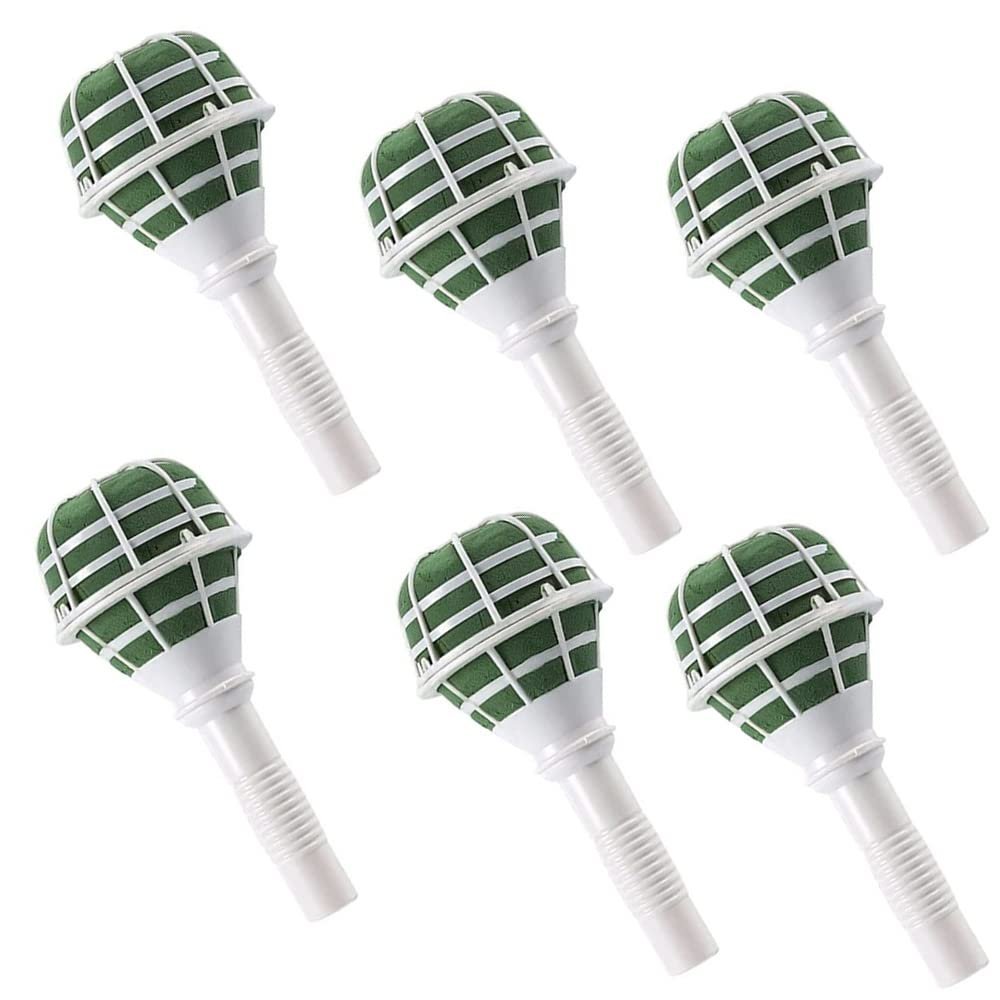 JFFX 6-Pack Foam Bouquet Holders for Bridal Flowers Wedding Decoration