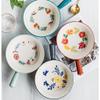 Salad Bowls for Kitchen Salad Bowl Creative Ceramic Bowl Hand Putting Rice Bowl Fruit Bowl Soup Bowl Handle Breakfast Bowl Soup Bowls (Color : B) view 3