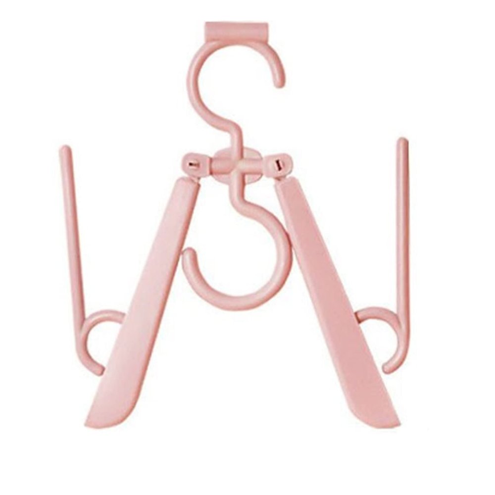 8pcs Folded Baby Non-Slip Closet Hangers, Expandable Children Coat holrd, Newborn Kids Baby Plastic Closet Rack with Hook, Suitable for 0-18 Years Old (Color : Pink)
