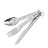 Happyyami 1 Set Camping Cutlery Set Camping Utility Camping Eating Utensils Stainless Flatware Metal Spoons Camping Utensils Camping Silverware Stainless Steel Fold Chopsticks Travel view 4
