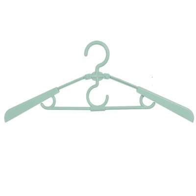 8pcs Folded Baby Non-Slip Closet Hangers, Expandable Children Coat holrd, Newborn Kids Baby Plastic Closet Rack with Hook, for Girl Boy Toddler (Color : Blue)