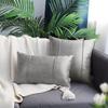 BRAWARM Gray Leather Throw Pillow Covers 20 X 20 Inches - Faux Leather Pillow Cover with Piping, Hand Stitched Leather Throw Pillow for Couch Sofa Bed Living Room Home Decorative view 3